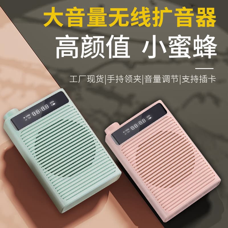 Wireless Portable Amplifier for Teachers, Headset or Lapel Microphone for Tour Guiding and Street Sales