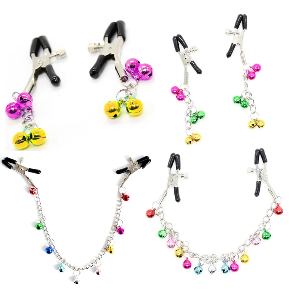 SM manufacturers directly supply sex toys, colorful bells, breast clips, six clips, breast clips, alternative toys, flirting sex tools