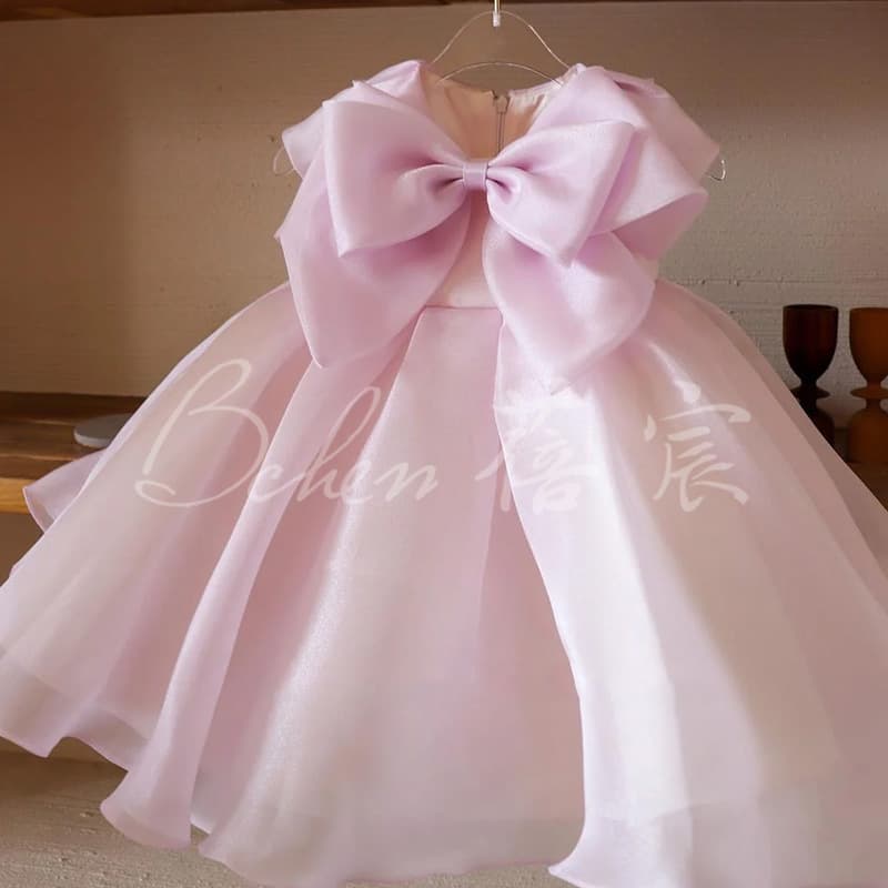 Cross-border new children's dress princess dress girls performance tutu skirt bow piano performance clothing wholesale