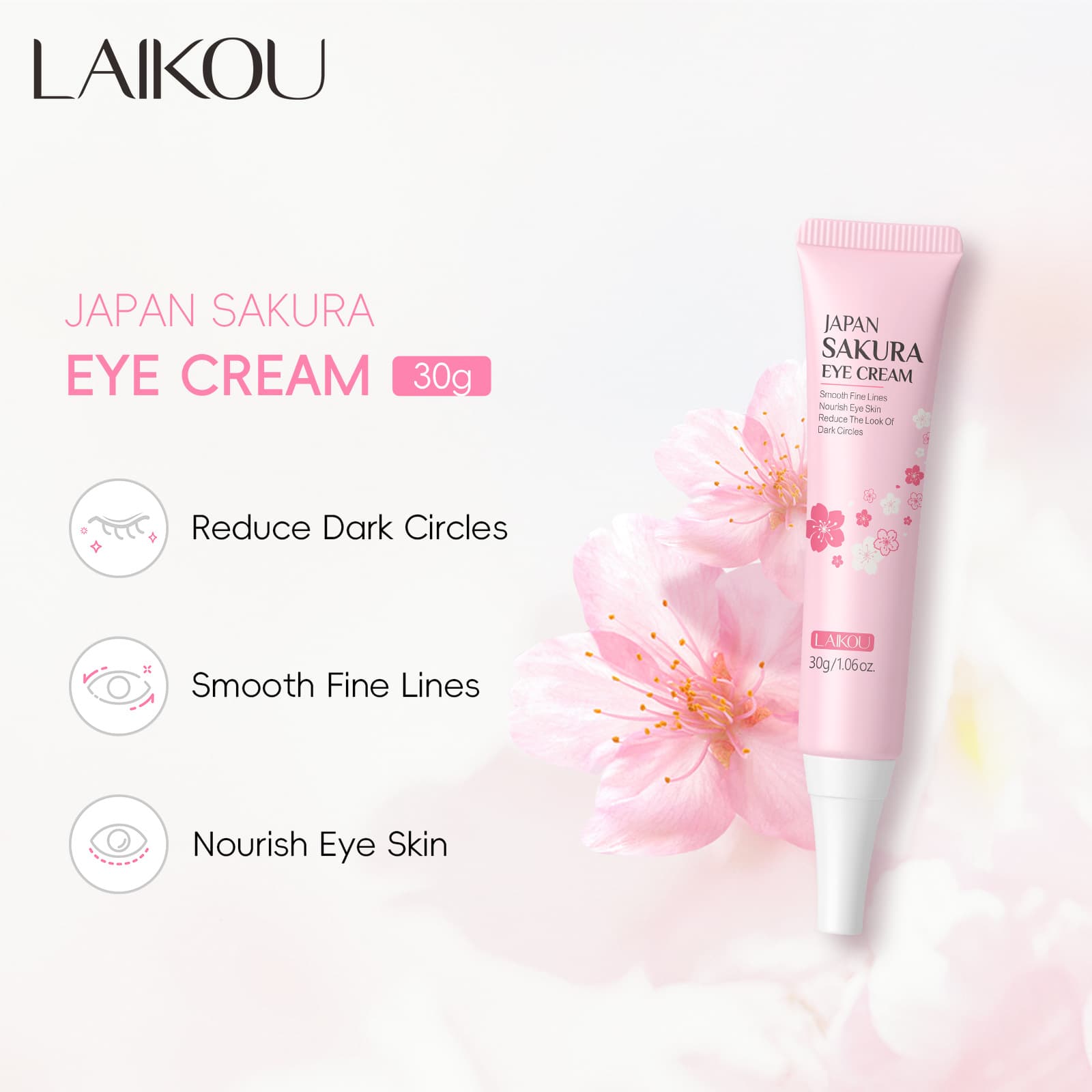 LAIKOU Sakura Essence Eye Cream 30g Hydrating Moisturizing Eye Care Non-Imported Normal Specification for Universal Skin Type