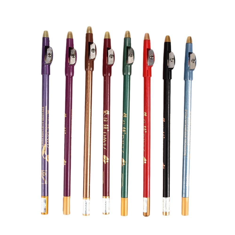 Eyeliner Lip Liner Pencil Wooden Stick Makeup Brow Pen With Sharpener Eye Makeup Eyebrow Pencil Non-Toxic Cosmetic Tools