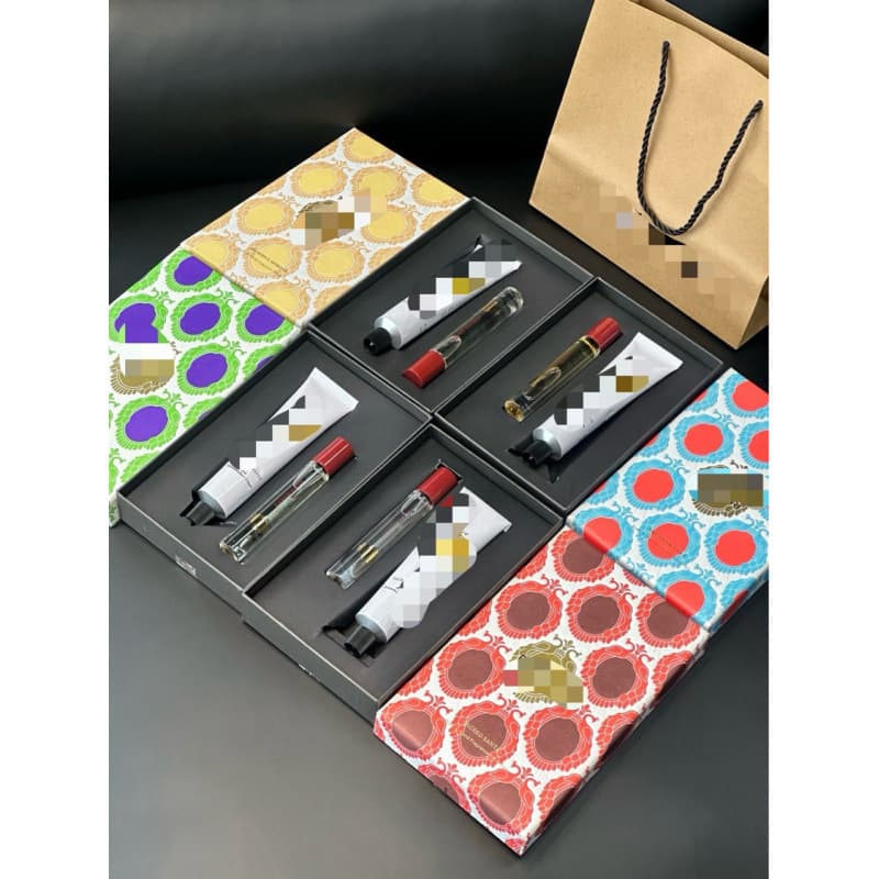 New PanP Wooden Massage Stick Milk Massage Oil Set, 30ml Gift Box, 4 Pieces