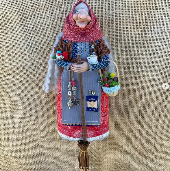 Cross-Border Bestseller Handmade Kitchen Witch Doll Creative Kitchen Resin Witch Doll