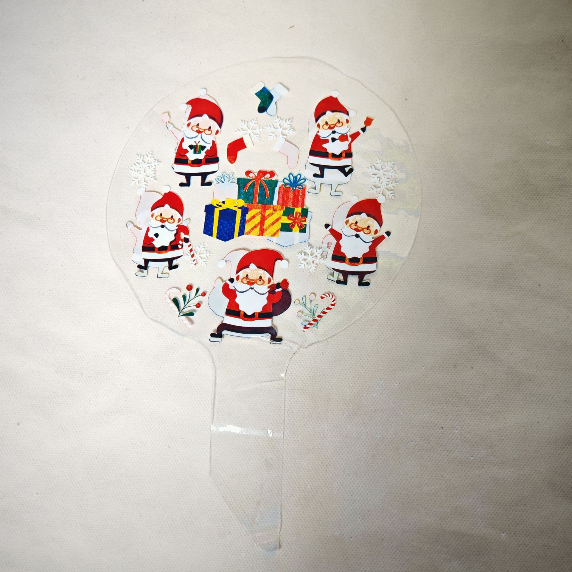 20-inch printed wave ball Christmas Santa Claus pattern cartoon ball night market square stall toy balloon