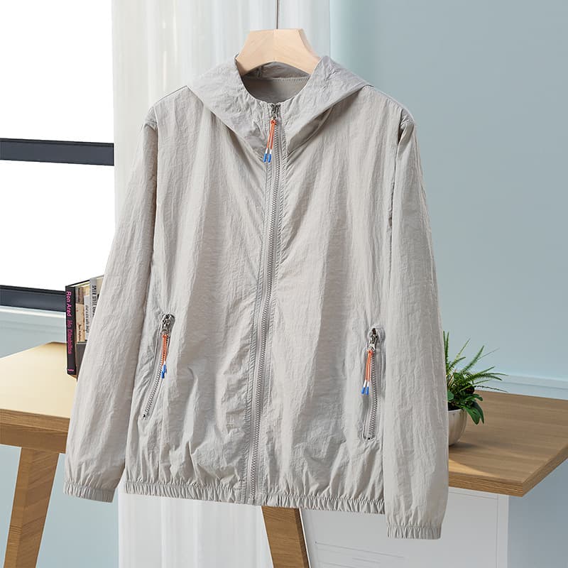 Cross-border plus size solid color skin clothing for men and women, sun protection clothing, outdoor fishing fashion, casual clothing, sports quick-drying clothing, trendy clothing