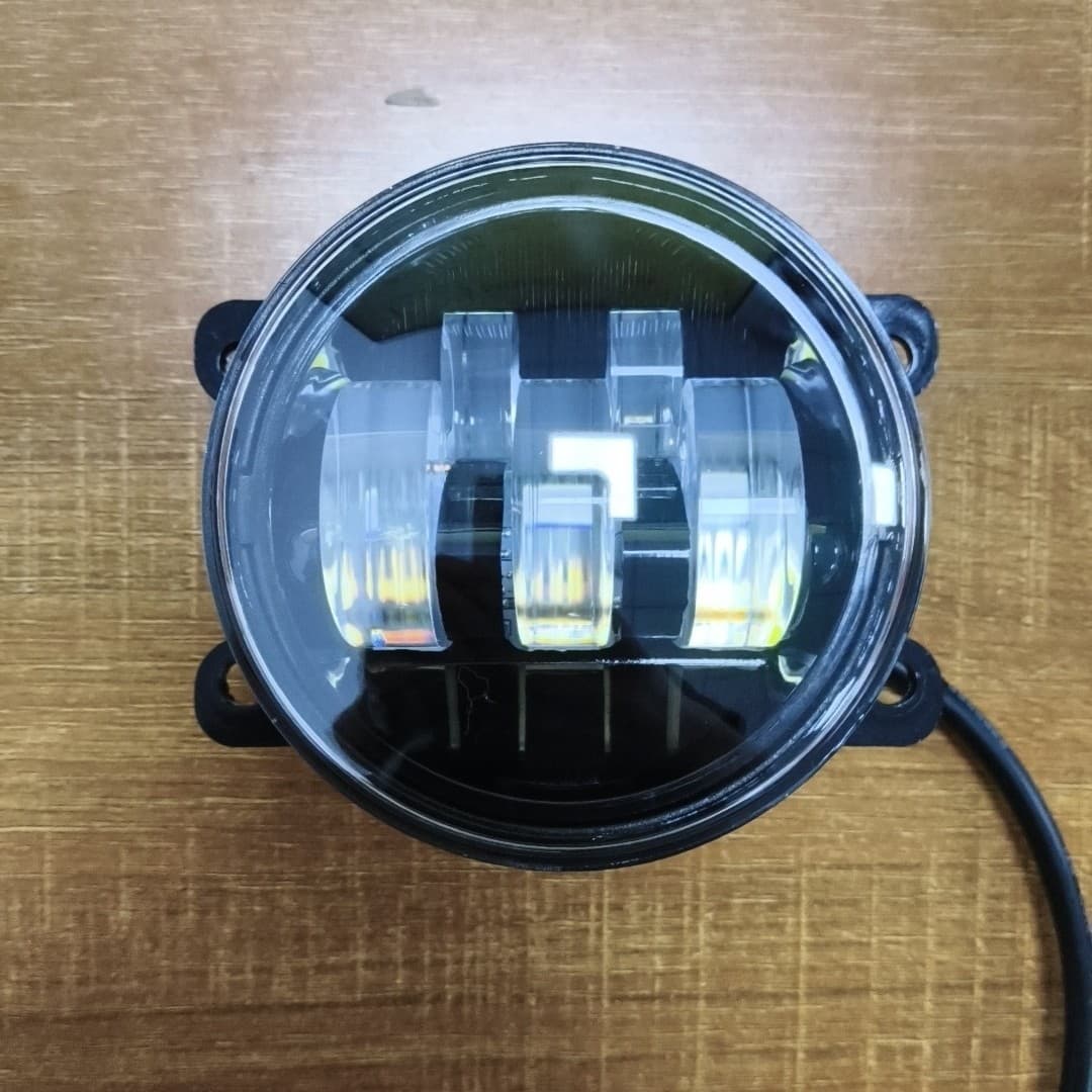 3.5-inch LADA 5-Bulb LED Fog Light Wrangler Fog Light Auxiliary Light White Dual-Color Lens Fog Light