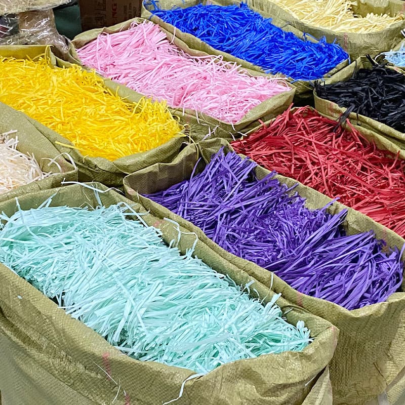 Colorful Raffia Filling for Birthday Gift Boxes, Ins-Style Decoration, Wholesale Cheap