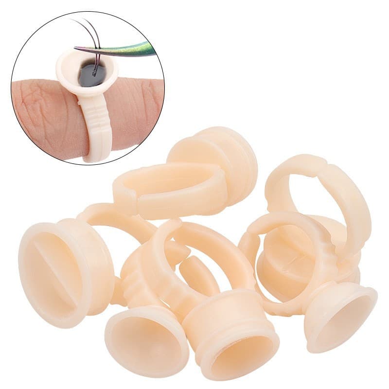 Soft silicone ring cup for grafting eyelashes, beautiful eyelash glue, color holder, ring ring, semi-permanent anti-slip tool for tattooing