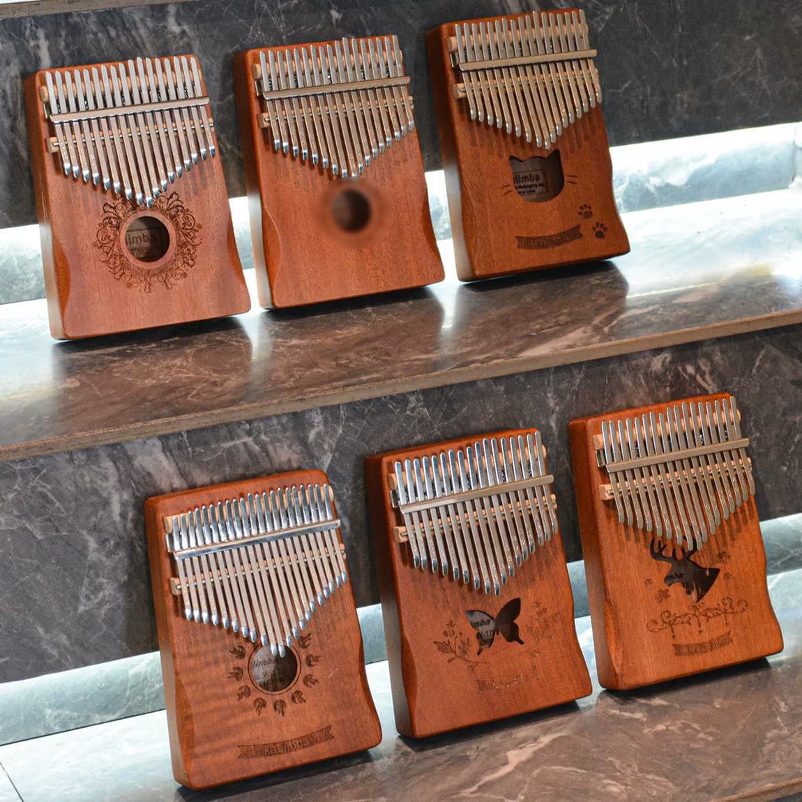 Portable 17-Key Mini Thumb Piano 21-Tone Hawthorn Core Finger Harp Set Music Instrument Compact Size Travel Ready