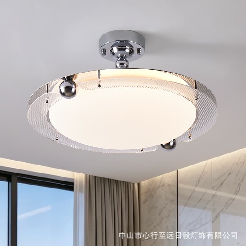 Bauhaus Style Bedroom Ceiling Light, Versatile Nordic Style Home Room Main Light, Simple Round Eye-Protection Master Bedroom Lighting