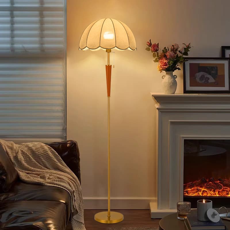 Petal Living Room Floor Lamp Premium Living Room Bedroom Nightstand Lamp Study Pleated Decorative Floor Ambient Light