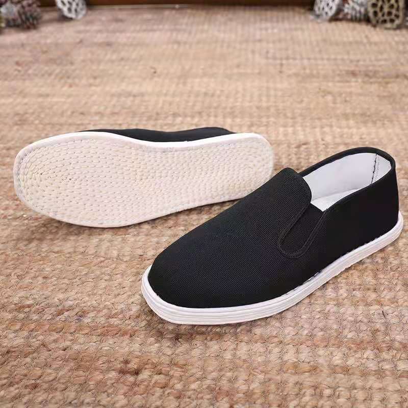 Old Beijing cloth shoes, handmade with a thousand-layer sole, men's rural style, all-cotton single shoes, spring and summer youth casual health shoes.