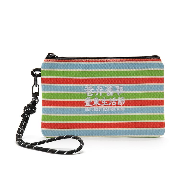 Brendan brand custom canvas embroidered men's clutch bag, high-end embroidered fabric toiletry bag.