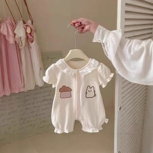 Cotton Infant Summer Thin Baby Clothes Girl Cute Romper Summer Bodysuit Crawling Suit