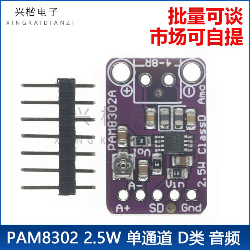 PAM8302 Single-Channel Audio Amplifier Class D 2.5W Audio Power Amplifier Module