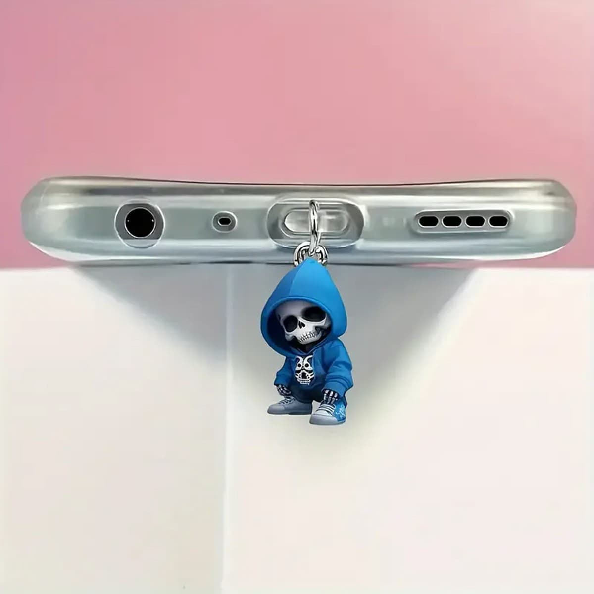 Acrylic Stitch Dust Plug for Apple iPhone Lightning and Type-C Oval Interface