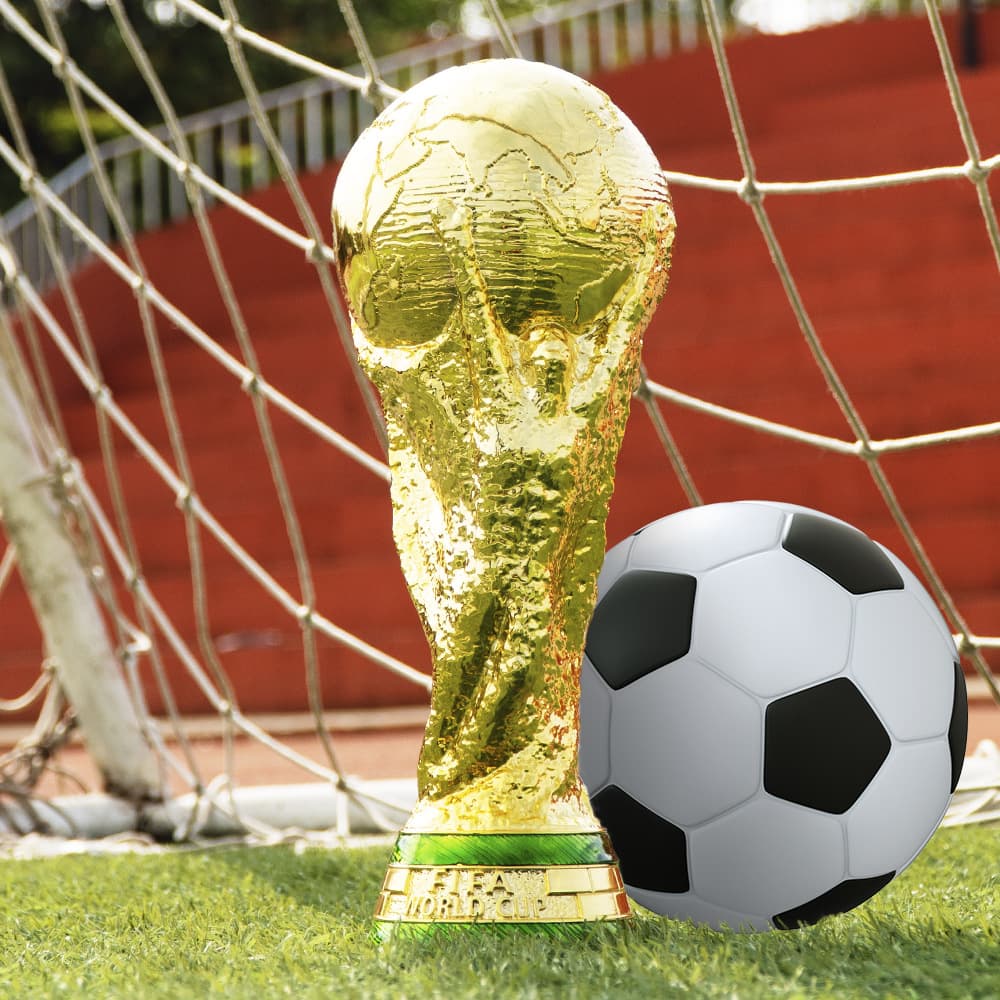 Luxurious pure metal 2026 World Cup Hercules Cup trophy 1:1 Spanish fans light luxury football gift