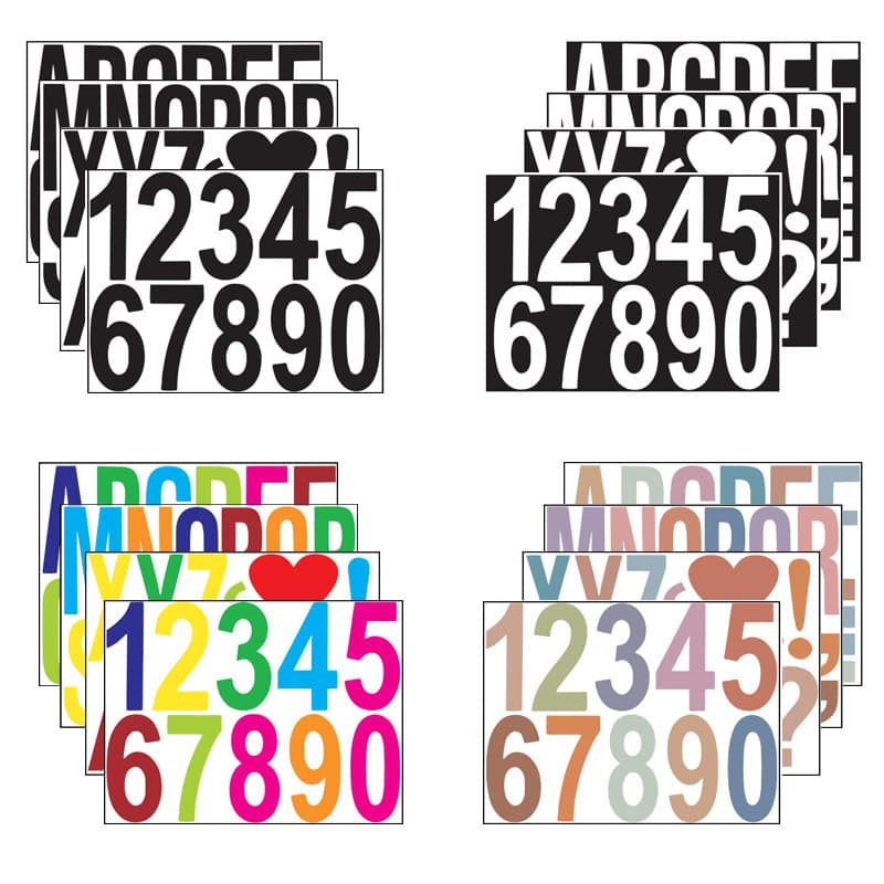 Amazon in stock English alphanumeric stencil 4-inch vinyl PVC adhesive label sticker