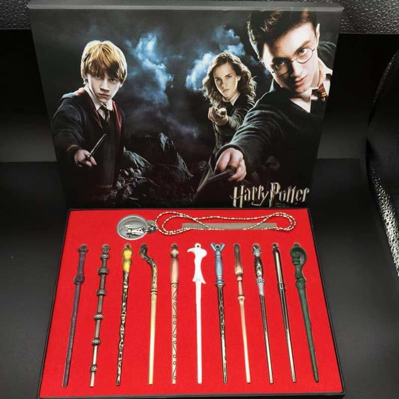 Harry Potter Magic Wand Keychain, Magic Academy Box Set Necklace Accessories Anime Cartoon