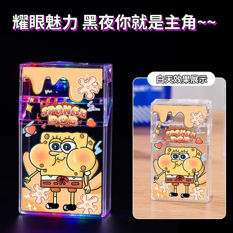 【Drop Shipping】TikTok Same Style Cinnamoroll Cartoon Cigarette Case with Pink Flame Lighter Windproof High Appearance