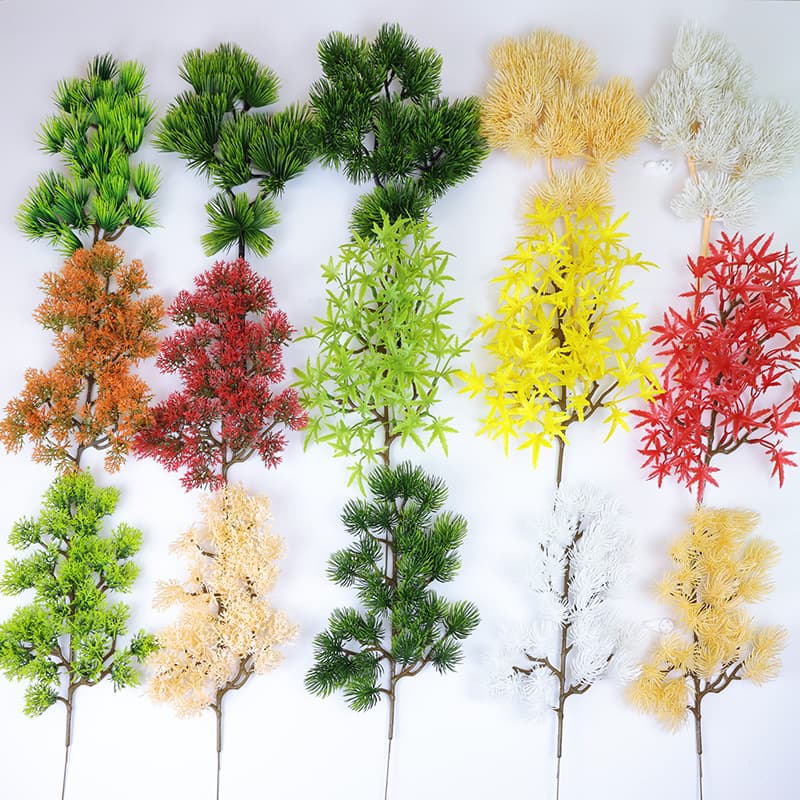 Simulated green plant beauty pine green plant simulated pine tree decoration home Podocarpus project greening simulated pine needle plant