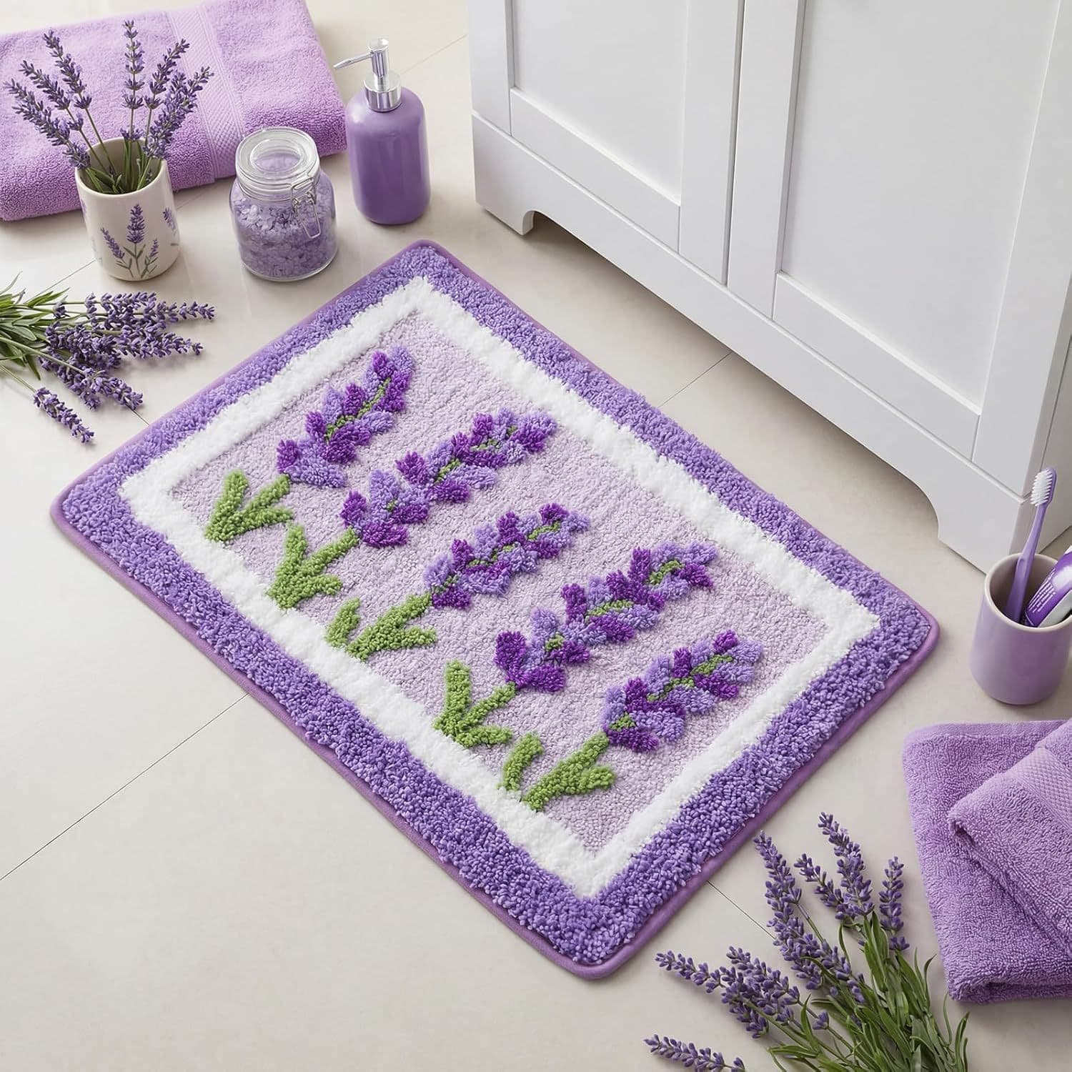 Minimalist Cartoon Cute Faux Cashmere Floor Mat Household Bathroom Absorbent Quick-Dry Foot Mat Bedroom Living Room Skin-Friendly Bedside Rug