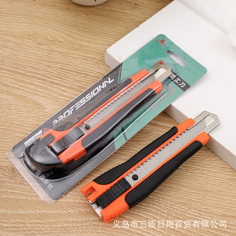 Model 189 Rubber-Coated Craft Knife, Large Portable Paper Cutter Express Unboxing Retractable Utility Knife, Ready Stock Wholesale