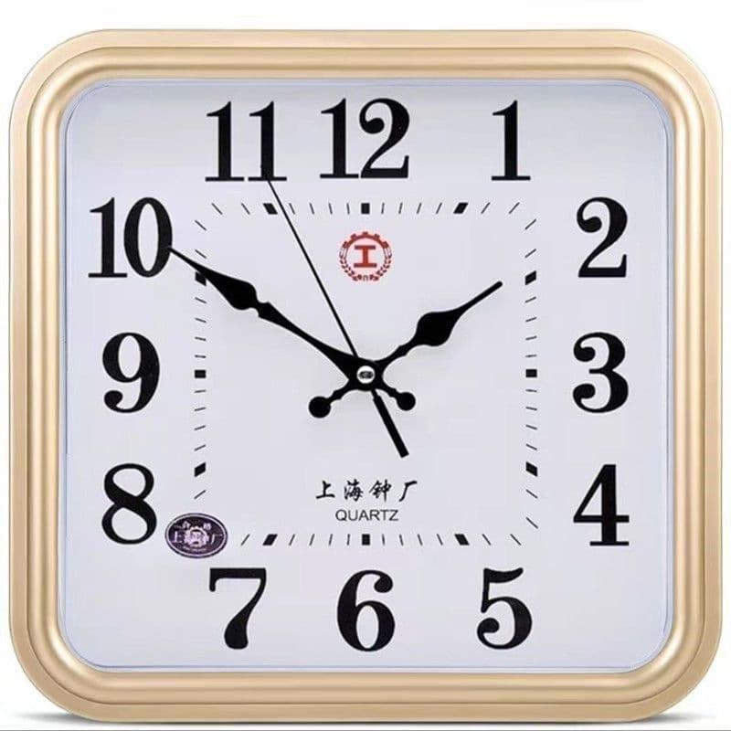Shanghai Silent Quartz Clock, Simple Design for Living Room and Bedroom, Wall Clock for Home Use, Electronic Wall Watch, New Product