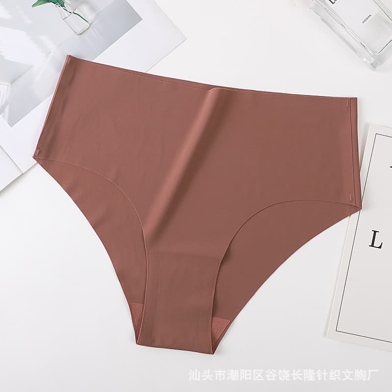 Cross-border Europe and America Ice Silk Women's Plus Size Seamless Bikini Cotton Crotch Breathable Sexy Seamless Panties