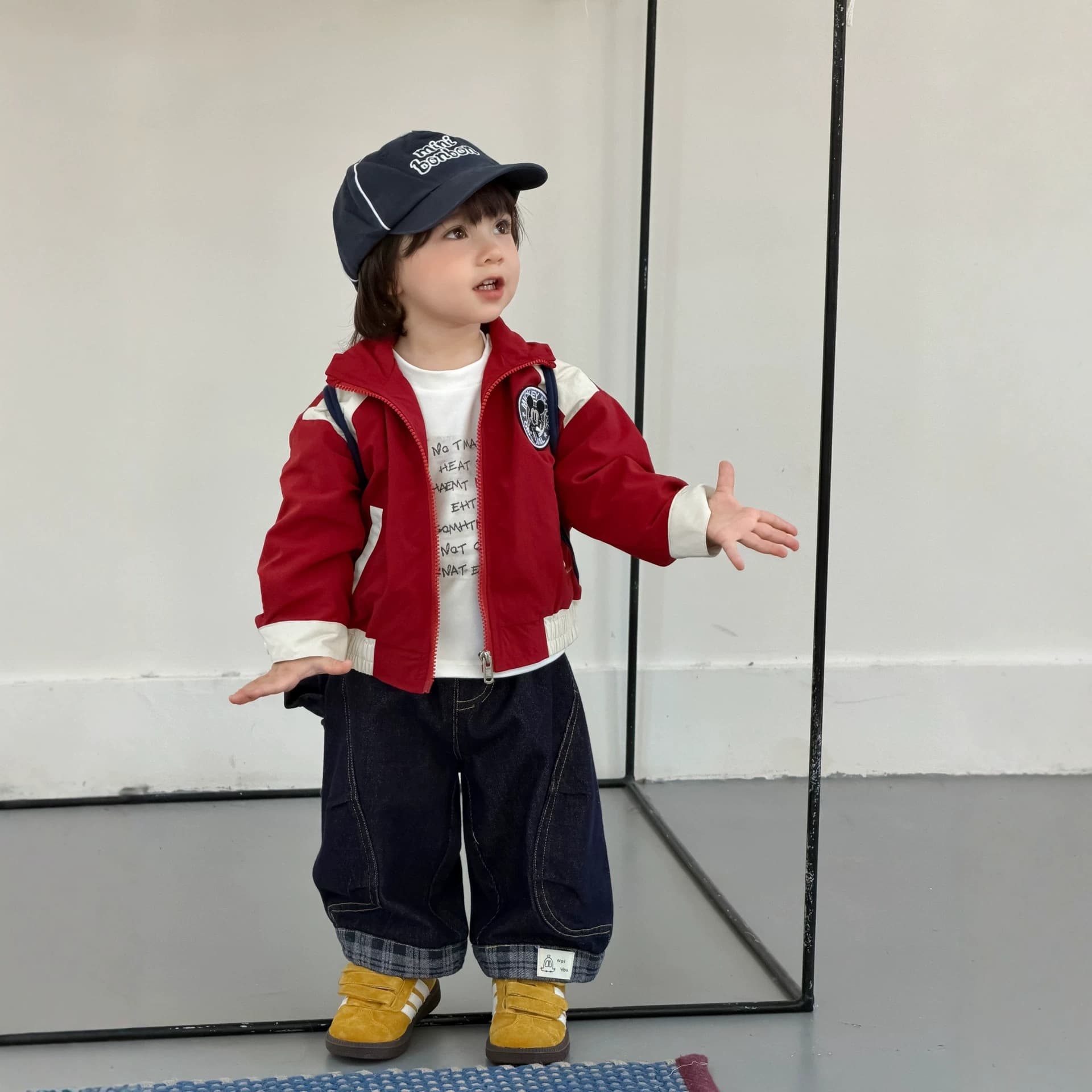 Boys' Jacket Autumn Outfit Korean Style Kids' Clothing 2026 New Children's Fall Clothes Boys' Jeans Set Autumn