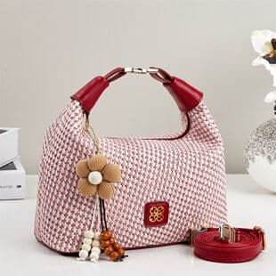 Cross-Border Chic Raffia Woven Women's Bag, Chanel-Style Handheld Crossbody Bag, Summer Versatile Beach Bag