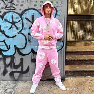 DENIM TEARS Kapok American Style Pullover MADE IN PORTUGAL Hoodie Men's Streetwear Jacket