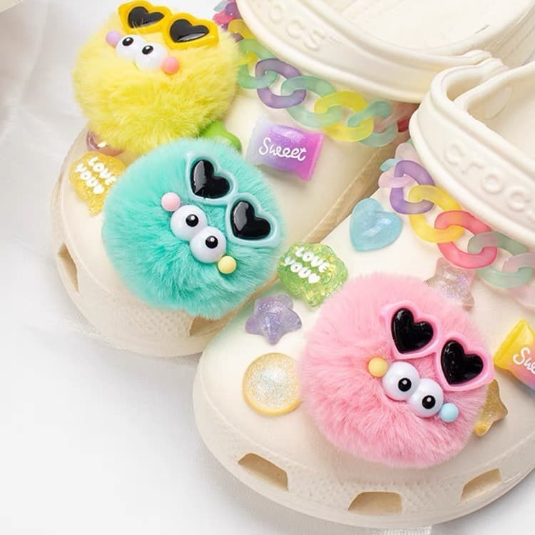 Ready Bean Shoe Charms Pompoms Cute Ugly Cute Elf Coal Ball Car Bag Hair Clip Accessories