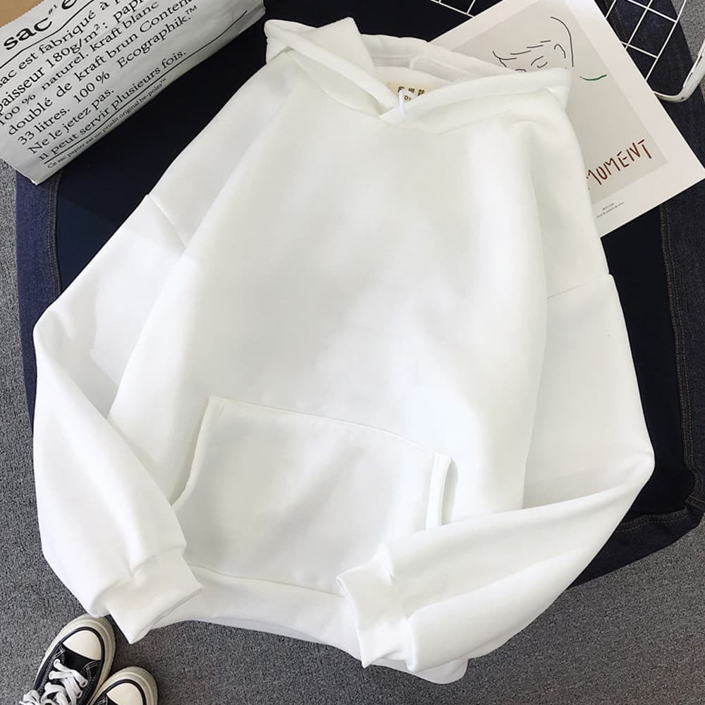 2023 Amazon eBay Cross-border Selling Solid Color Hooded Sweatshirt For Women Independent Station eBay Women's Blank Hoodie 2 Temu