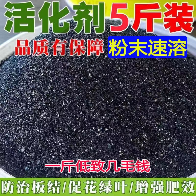 Soil Activator Wholesale 5 Jin Activator Bao 10 Jin Black Water Powder Potassium Humate Nutrient Solution Plant Flower Fertilizer