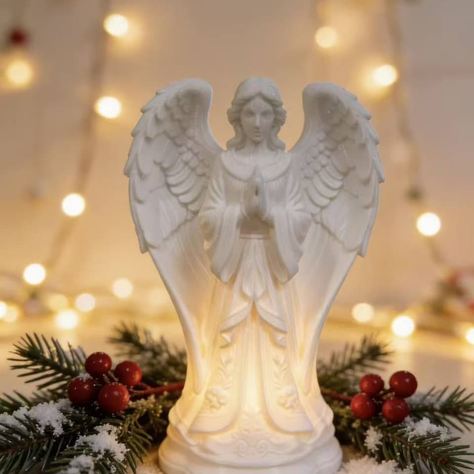 3D printed white angel decoration desktop decoration resin decorative little angel