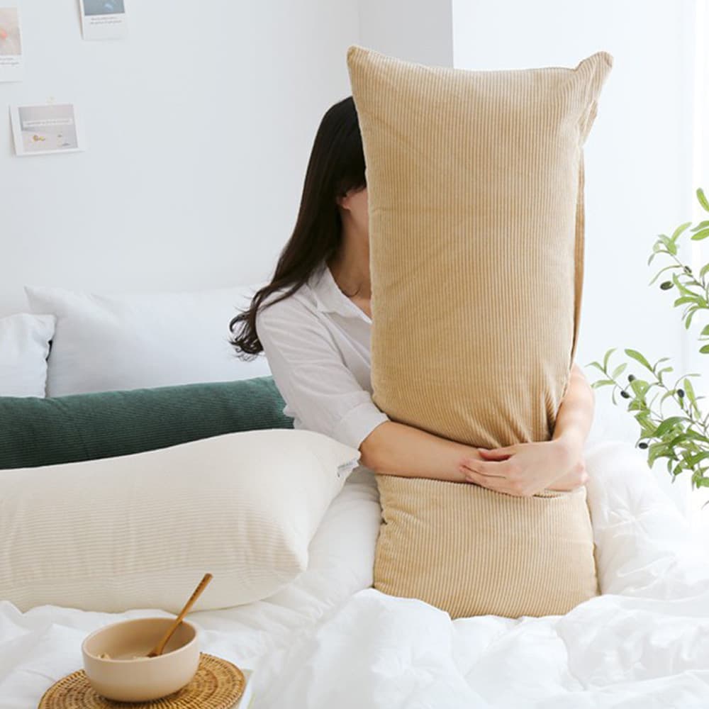 Cross-Border Exclusive Amazon Corduroy Velvet Body Pillowcase Super Soft Long Pillowcase Double