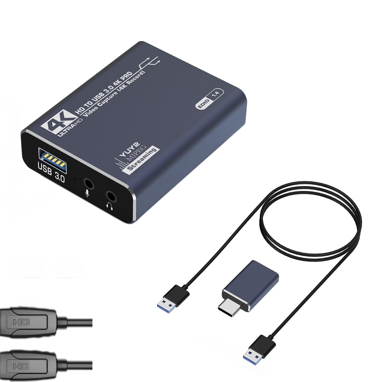 Factory Direct HDMI Capture Card USB 3.0 Video Converter 4K HD 1080P Live Streaming PS4 Game Console Set-top Box