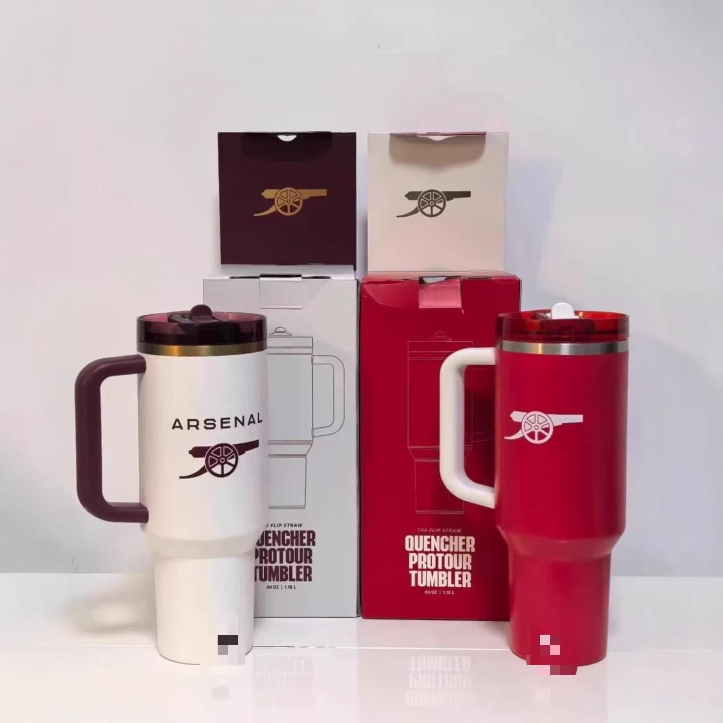STANLEY x Arsenal collaboration thermal cup, white limited edition, 40oz, large capacity 1.18L304, no