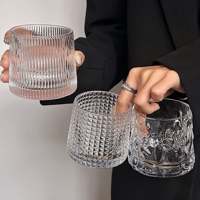 Vintage Ins Style Glass Cup for Espresso, Iced Americano, Latte, Affogato, Coffee Cup