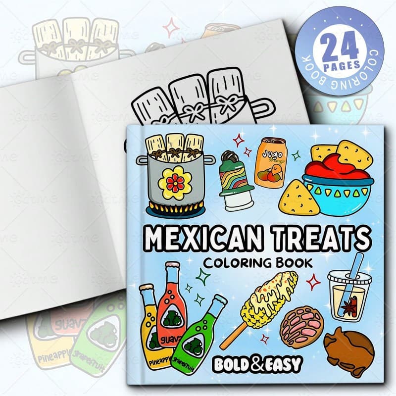 New Cross-Border Bestseller Mexican Food Coloring Book Coloring Pad Drawing Book Graffiti Coloring