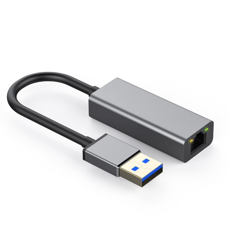 USB Type-C 3.0 to Gigabit Ethernet Card with RTL8153B Chip, Converter for Mobile Phones, Laptops, and Desktops