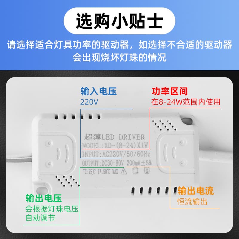 Lighting Accessories LED Ceiling Lamp Constant Current Driver Power Supply Dual Color IC Ballast 8W 12W 24W 36W Transformer Rectifier