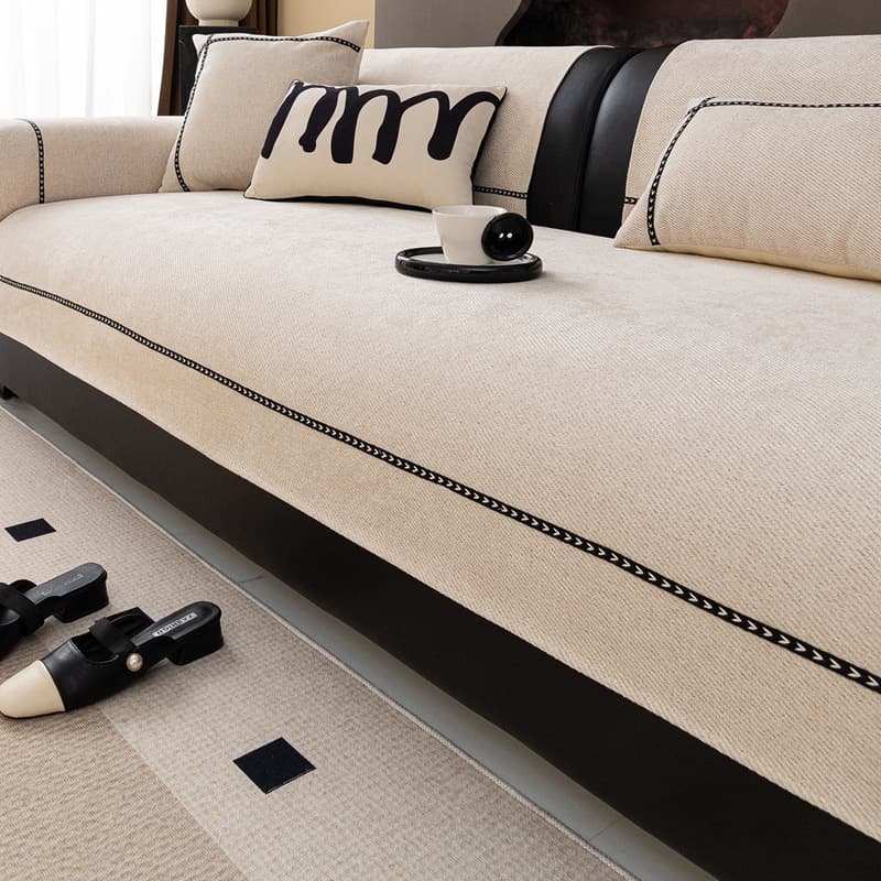 2025 new leather sofa special sofa cushion for all seasons chenille anti-slip cushion anti-cat scratch sofa cover