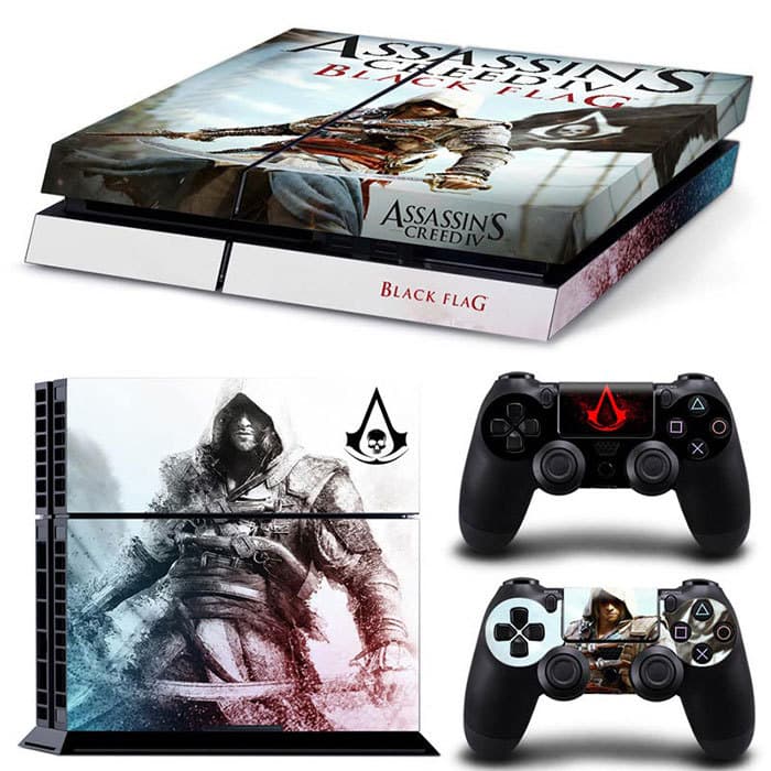 PS4 Skin Body Wrap with 2 Controller Stickers PS4 Console Decal Full Body Protective Film