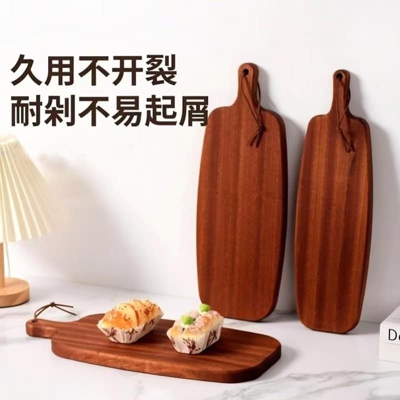 Ebony whole wood cutting board solid wood fruit bread board multi-specification steak board food supplement board portable chopping board chopping board