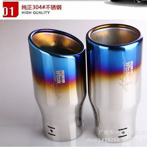 Stainless Steel Exhaust Pipe HKS Blue-Burnt Tip for New Reiz, Camry Car Modification HKS Tailpipe
