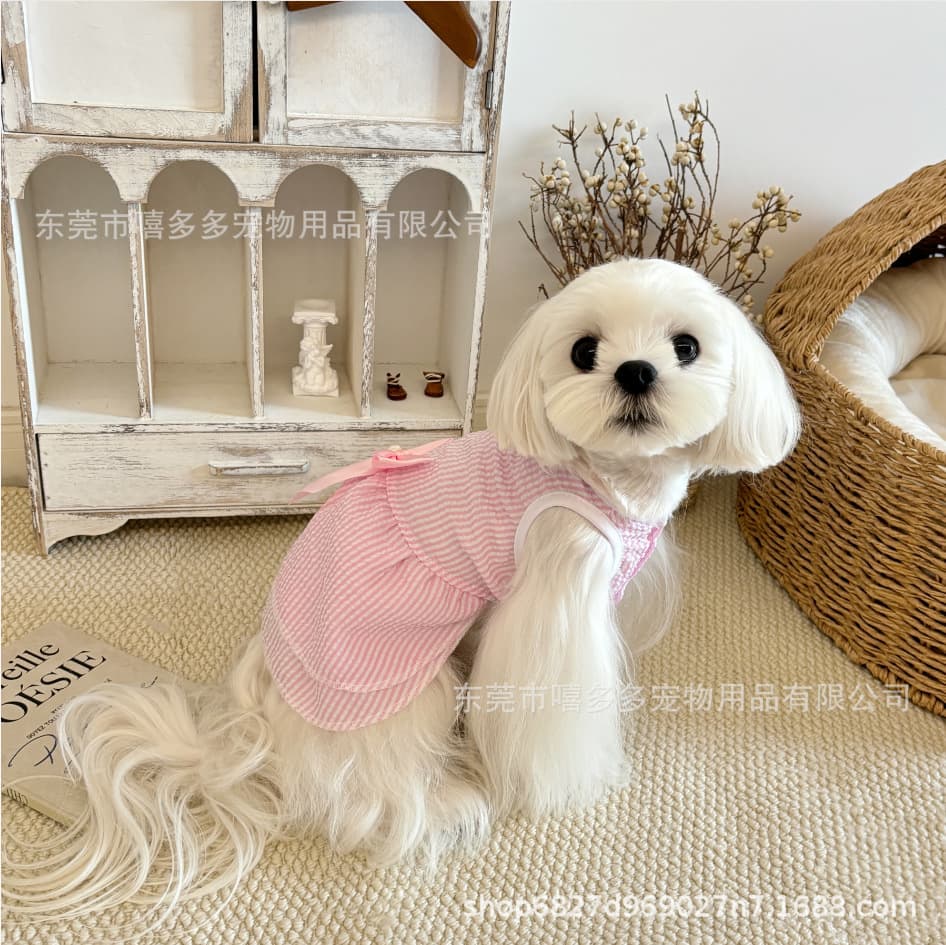 Dog and Cat Pet Clothing Dress Supplies Spring and Summer New Arrivals for Teddy, French Bulldog, Bichon Frise, Pomeranian, Blue Cat, Ragdoll