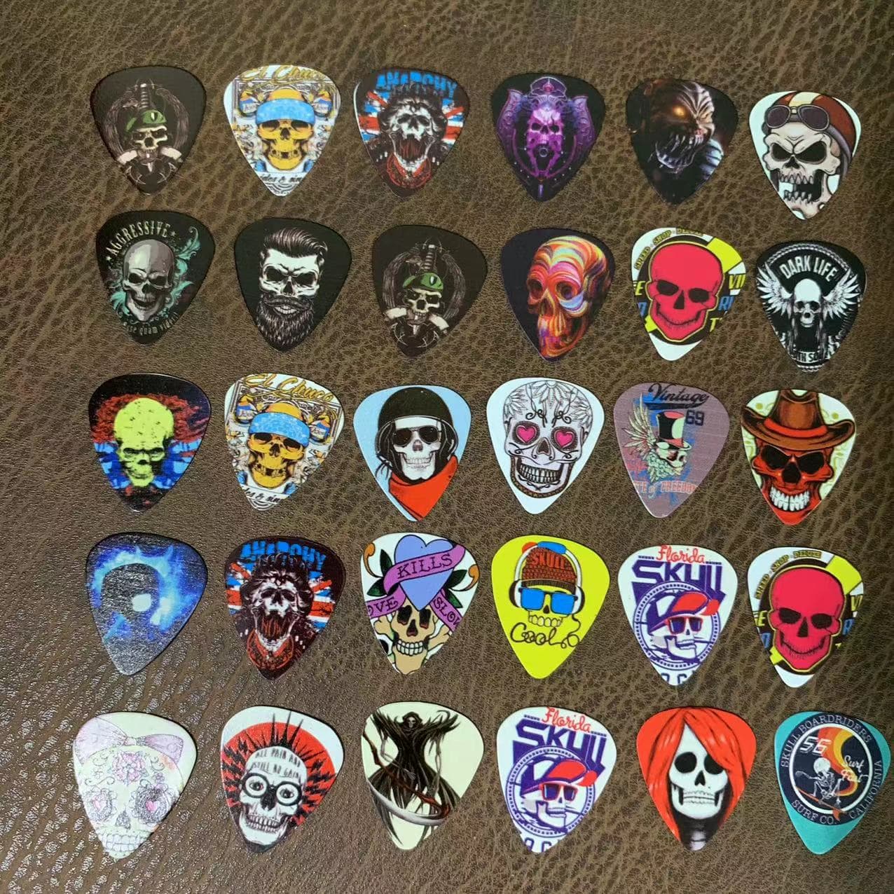 Color Printed Guitar Picks Celluloid Guitar Picks ABS Picks 0.46mm Colorful Pattern Guitar Picks