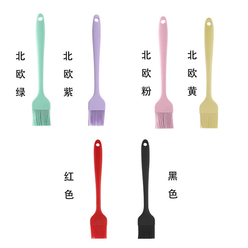 Silicone oil brush high-temperature resistant grill brush, household kitchen seasoning brush, cake baking BBQ brush, small silicone brush